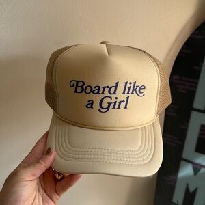 Board Like A Girl- Raw & RebelliousTrucker Hat